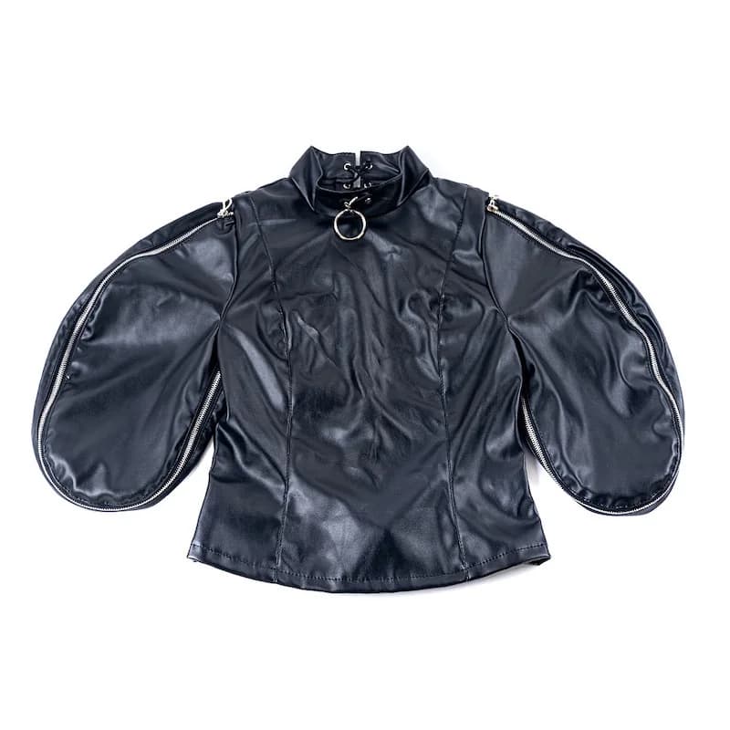 Sacco a pelo di ritenuta con doppia cerniera a copertura totale Sacco di ritenuta per mummia vincolante Sexy unisex indossabile BDSM Sesso di coppia