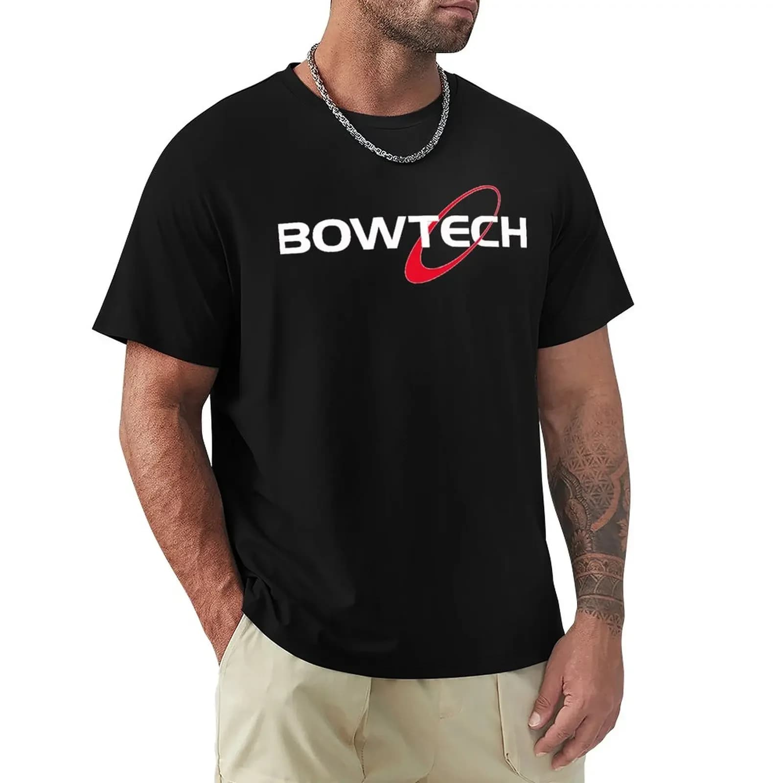 Bowtech Logo tiro con l'arco maglietta essenziale vestiti estivi magliette grandi e alte da uomo oversize