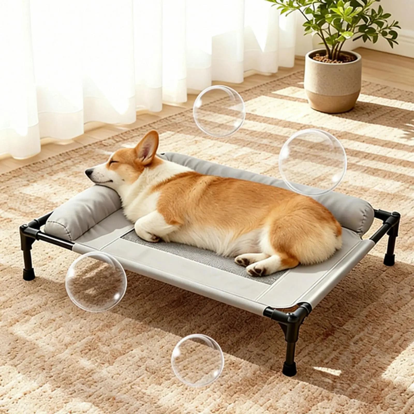 Letto con Struttura in Metallo. Mobili, Regali, Spaziosi, Traspiranti, Confortevoli, Facile Montaggio, Accessorio Versatile per