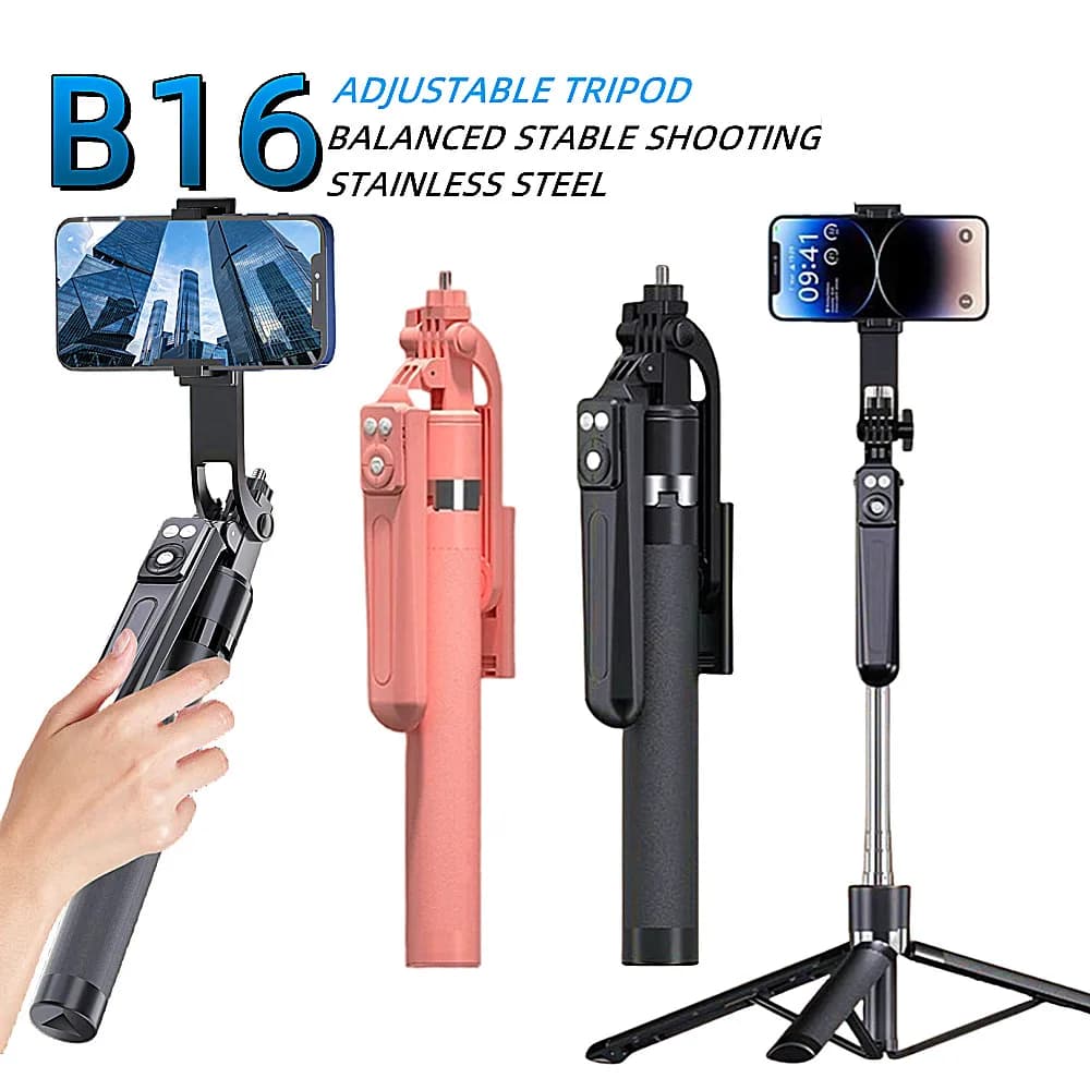 FGCLSY 2026 Nuovo 1.7M Wireless Selfie stick Treppiede Supporto pieghevole per action cam Smartphone Equilibrio Riprese costanti dal vivo