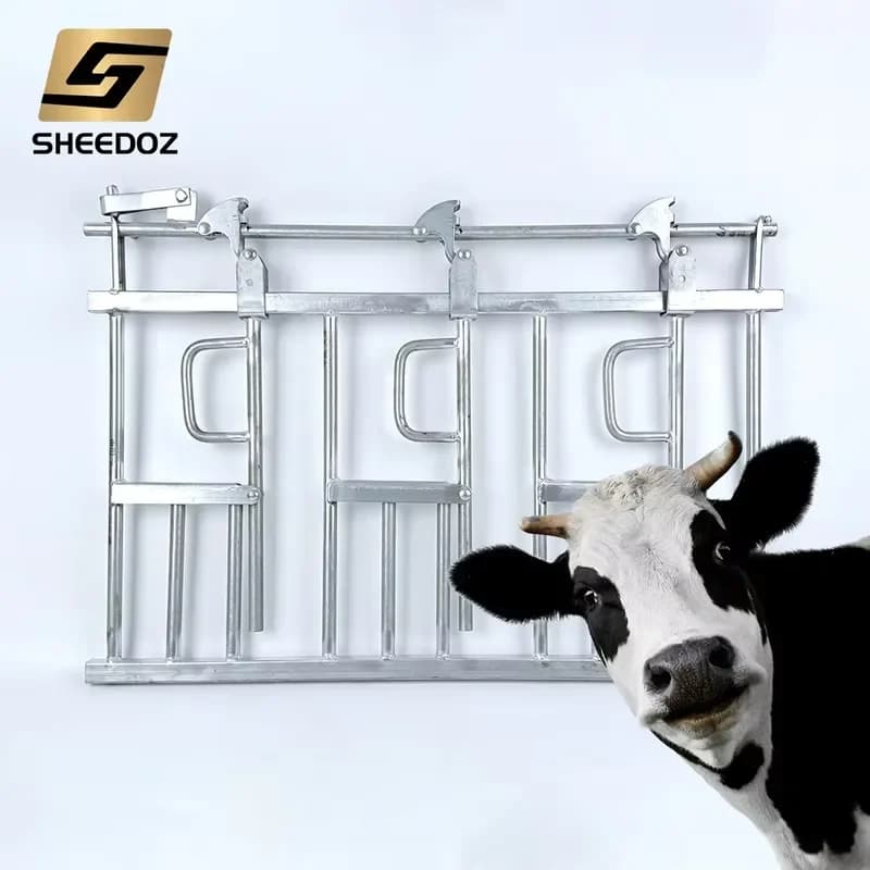 New Hot Dip Single Sale Livestock Food Cow Farm Equipment Cattle Cows Trough Feeders Fence Gate Chute Headlock Animal