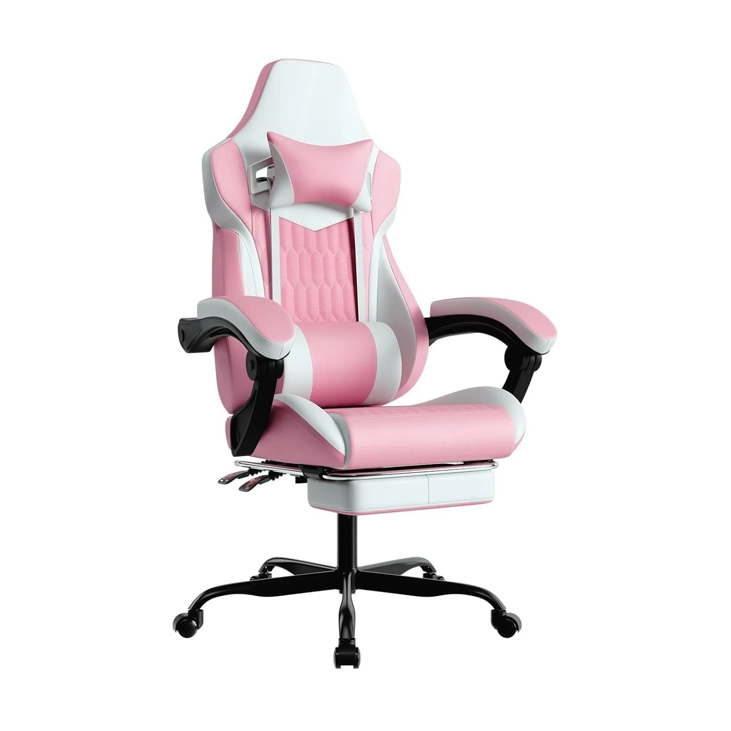 Sedia da Gaming Ergonomica con Schienale Alto, Poggiapiedi, Poggiatesta e Supporto Lombare Regolabili, Stile Racing per Ufficio e Casa, Personalizzabile
