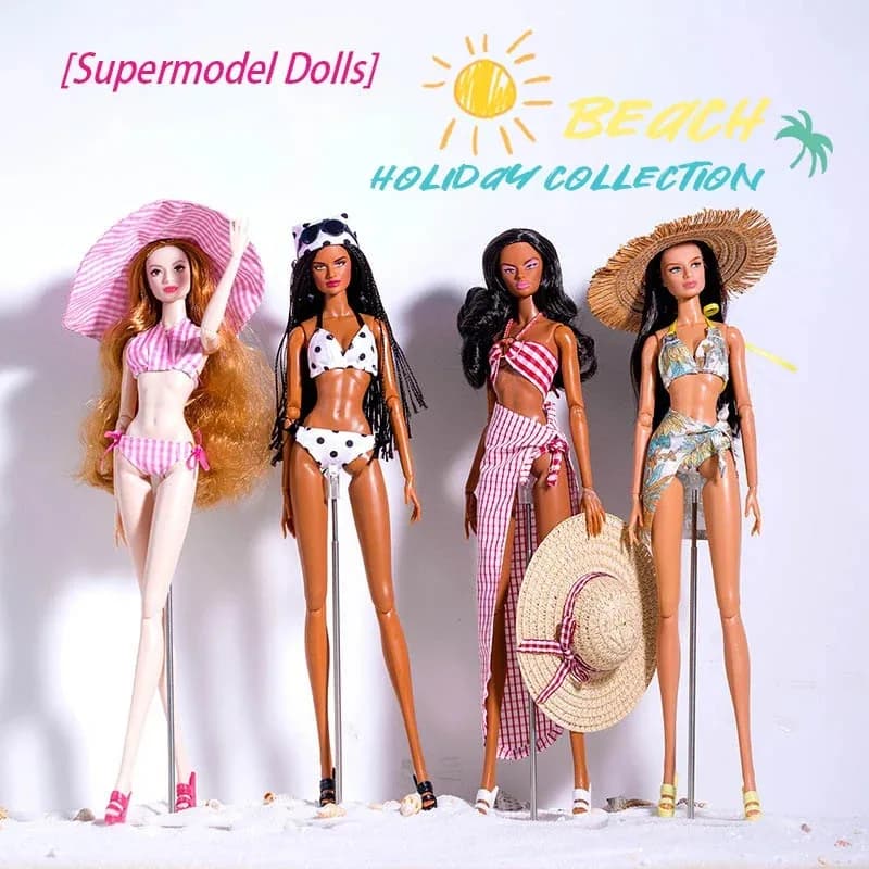 1/6 Supermodel Doll Costumi da bagno Accessori Moda Sexy Beach Holiday Bikini Costumi da bagno Set Piscina Party Dress Up Vestire per bambola da 30 cm