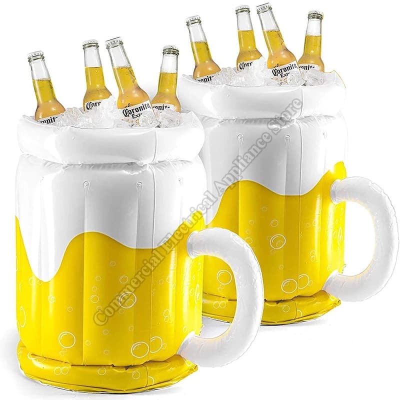 Tazza da birra gonfiabile Secchiello per il ghiaccio portatile all'aperto Beach Pool Party Beer Cooler Tazza per forniture gonfiabili refrigerata per ghiaccio