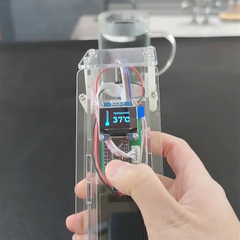 Acrylic front thermometer with OLED temperature gun Robot toys Arduino DIY kit Programmable learning kit with open source code