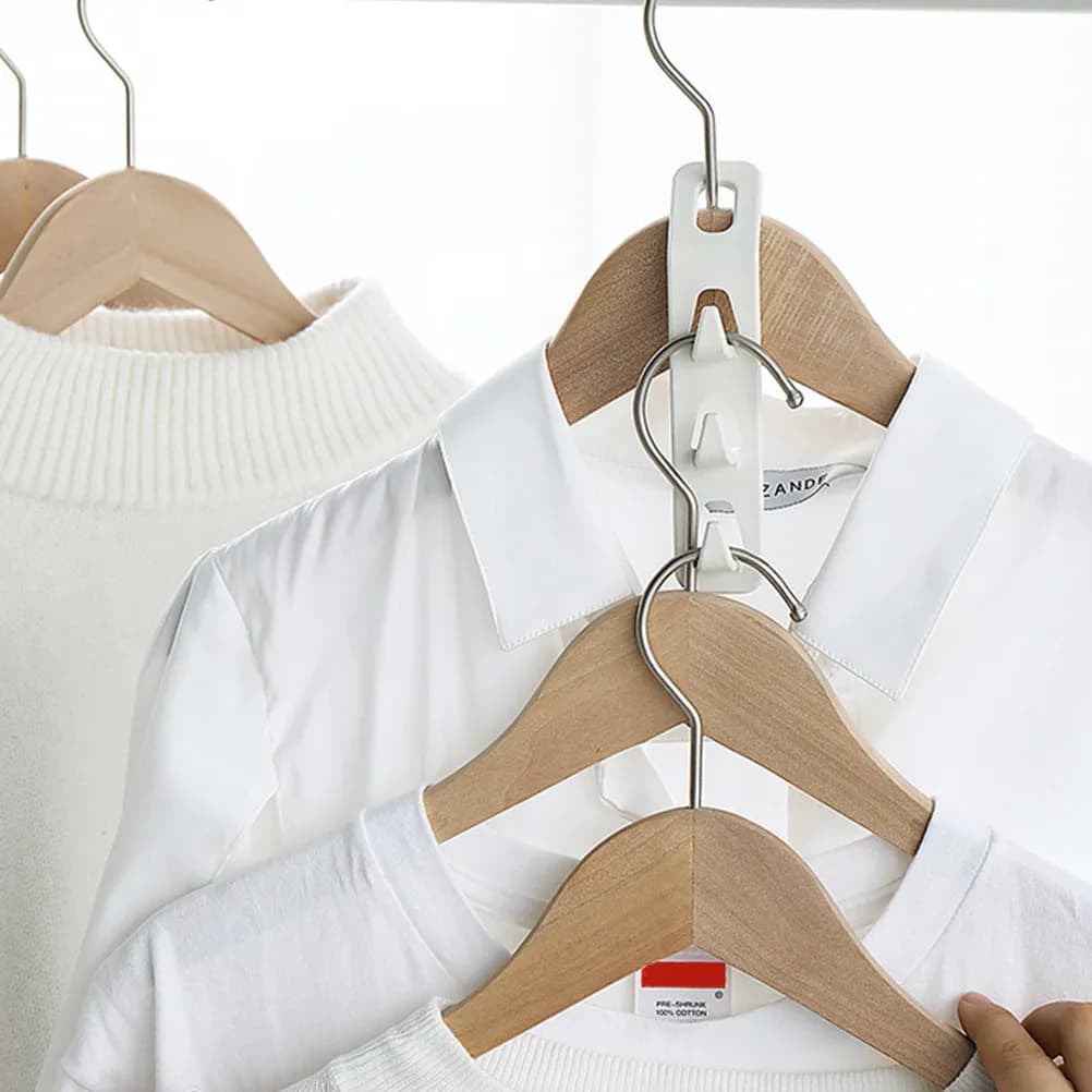 4 Pcs Cascading Clothes Hanger Hook PP Material Heavy Load bearing Wardrobe ganizer Space saving Closet Storage