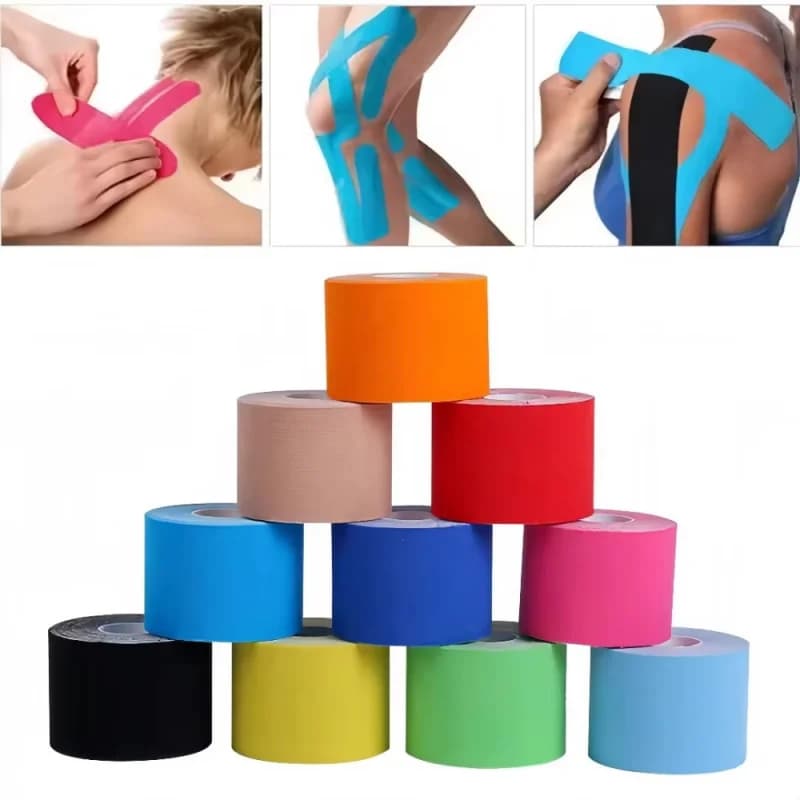 1/4 Pezzi Nastro Sportivo Elastico per Supporto Ginocchio, Recupero, Protezione Muscolare e Sollievo dal Dolore - Ideale per Fitness