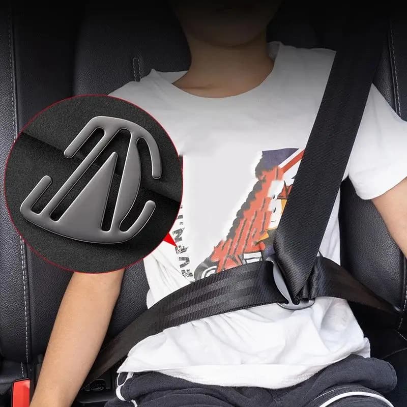 1 pz. Regolatore Cintura di Sicurezza Auto, Protezione Collo Anti-Schiacciamento, Limitatore Cintura di Sicurezza Bambini, Fissatore Spallina