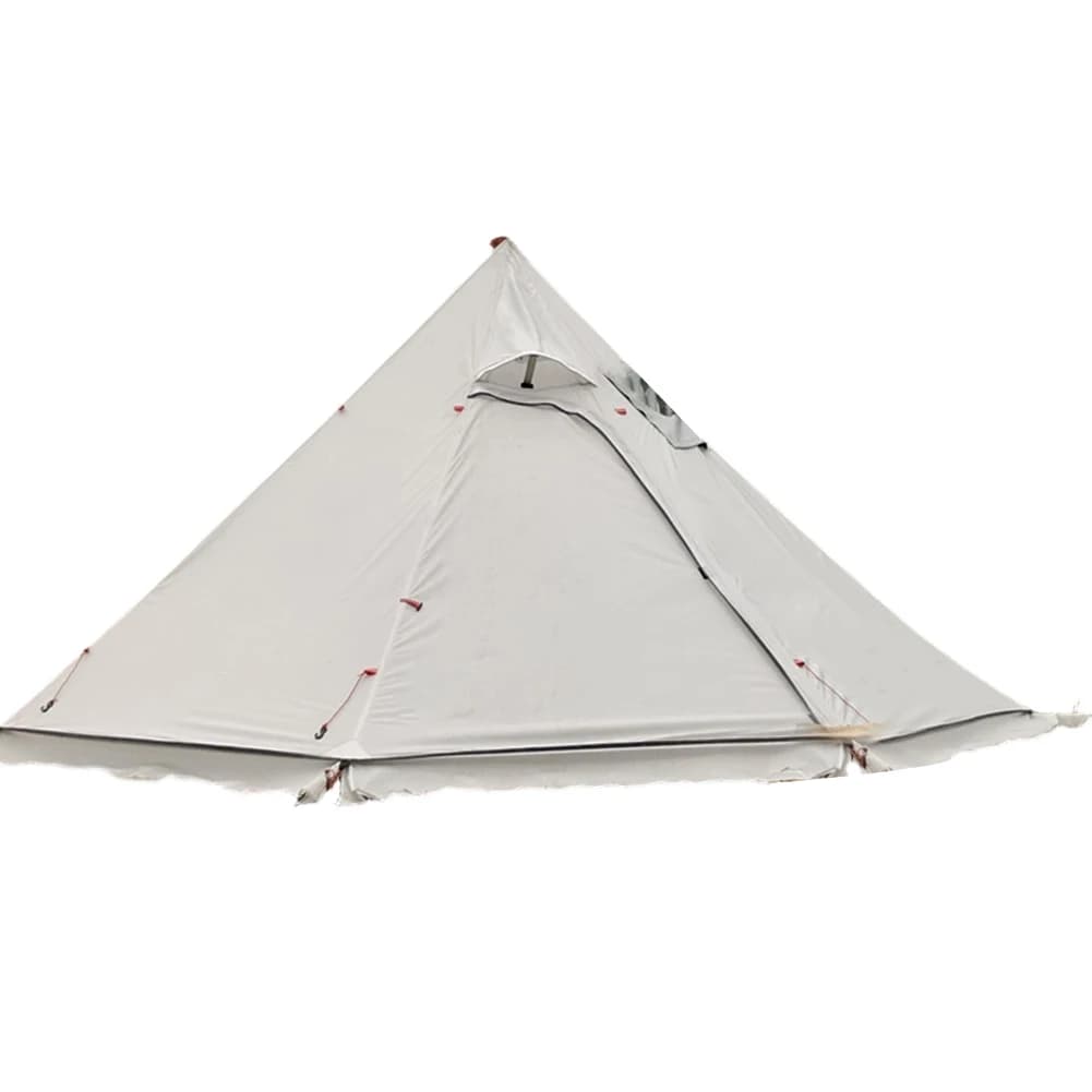 Tenda da Campeggio Leggera per Escursioni e Avventure, Tessuto 210T Resistente agli Strappi, Pali in Lega di Alluminio, Attrezzatura da Backpacking, Colore Marrone