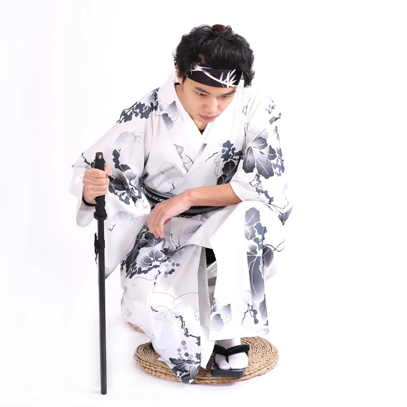 Men's Kimono formal dress Japanese traditional bathrobe Gentle dress thickened anti-wrinkles SENZA fiber ironing