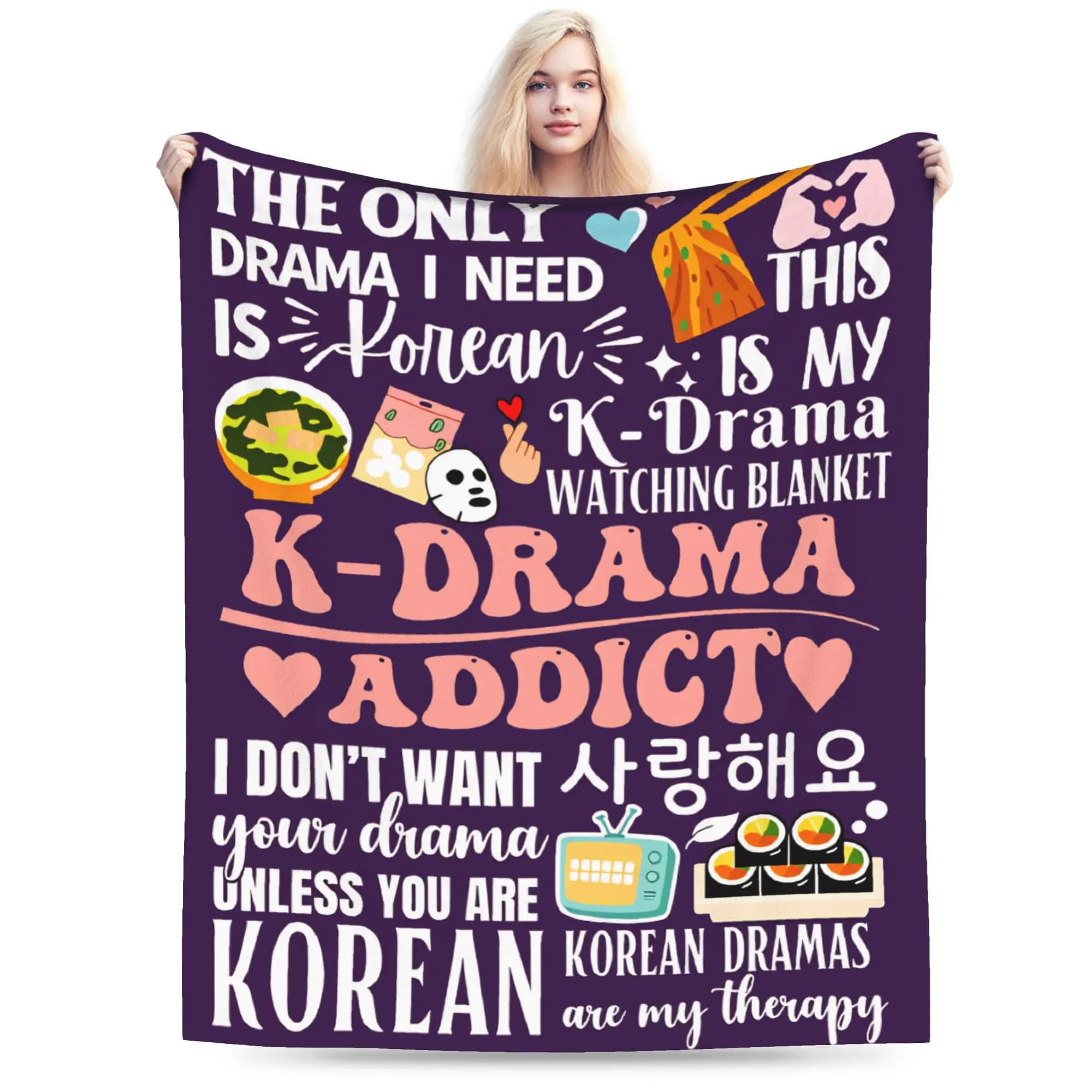 K-Drama K Pop Korean Plush Blankets Boy Girl Flannel Throw Blanket For Couch Chair Soft Warm Design Quality Bedspread Gift