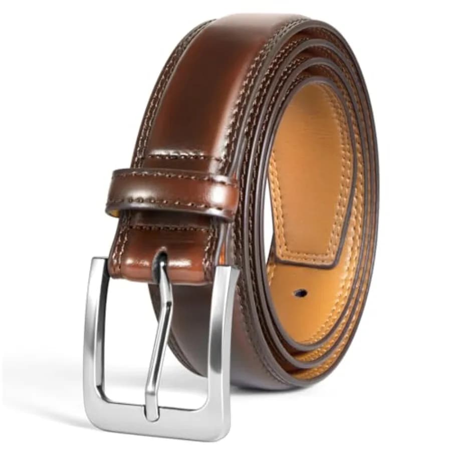 Men's Genuine Leather Dress Belts, Handmade Classic Every Day Leather Jeans Belt for Men Work Business Casual