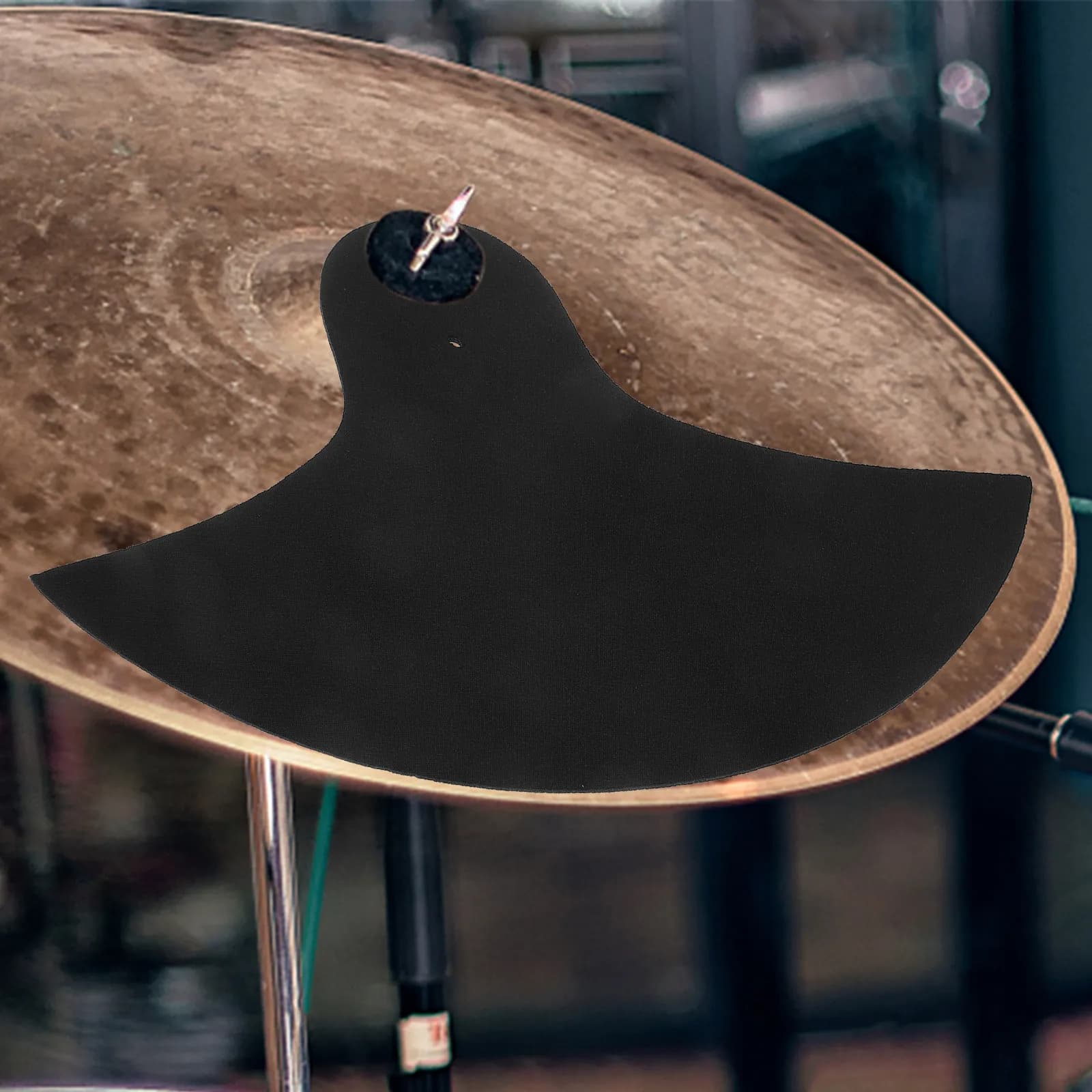 Set di 2 Pad Silenziosi in Gomma per Piatti Musicali, Pad Compatto per Pratica di Batteria, per Piatti Crash e Ride, Uso in Studio e Registrazione Domestica