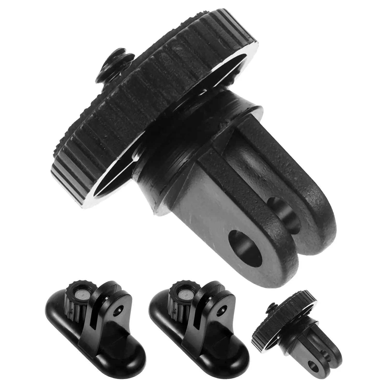Adattatore per treppiede in metallo da 4 pezzi per fotocamera sportiva, adattatore di conversione per fotocamera sportiva con accessori per treppiede con testa piatta e da 5 mm