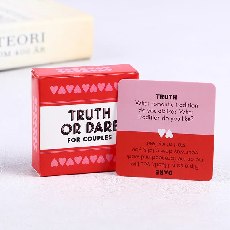 Mini Verità o Dare di piccole dimensioni per coppie Giochi di carte Amanti Gioco da tavolo Fornitura Versione inglese