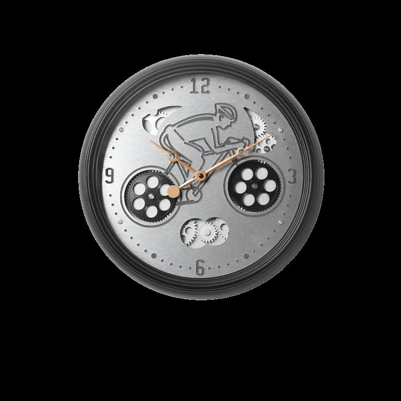 Living room clock, mechanical gear rotating electronic clock, study wall clock