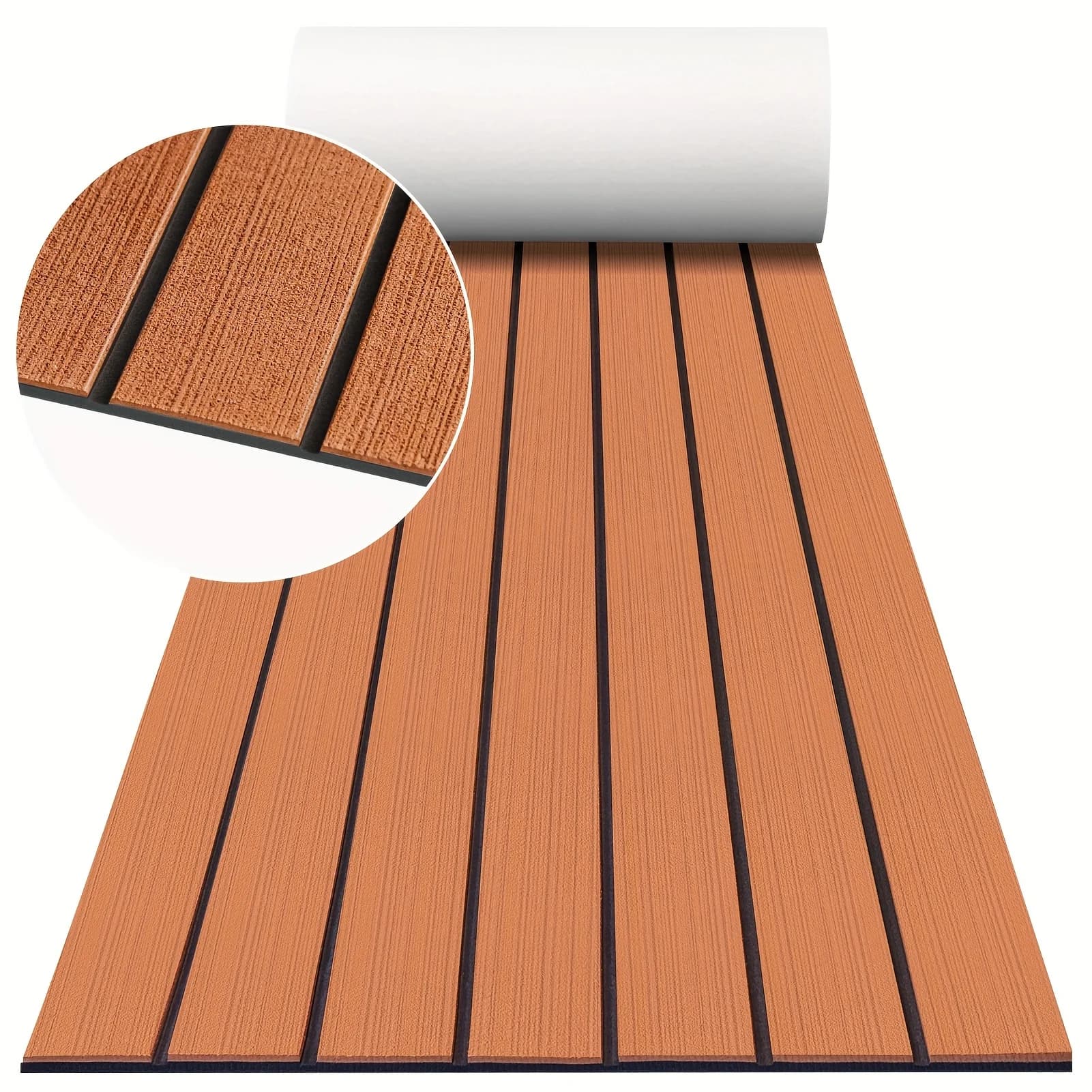 1200*410mm Foam EVA Boat Flooring Non-slip Mat Fake teak Mat Self-adhesive Sea Bridge Mat for Yacht Kayak Vehicle Pad