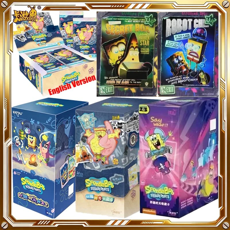 KAYOU SpongeBob Cards Vol.3 Fun Time Special Edition Mystery Box Gioco di Carte Collezionabili Anime Regali Giocattoli per Bambini per Compleanni e Festività
