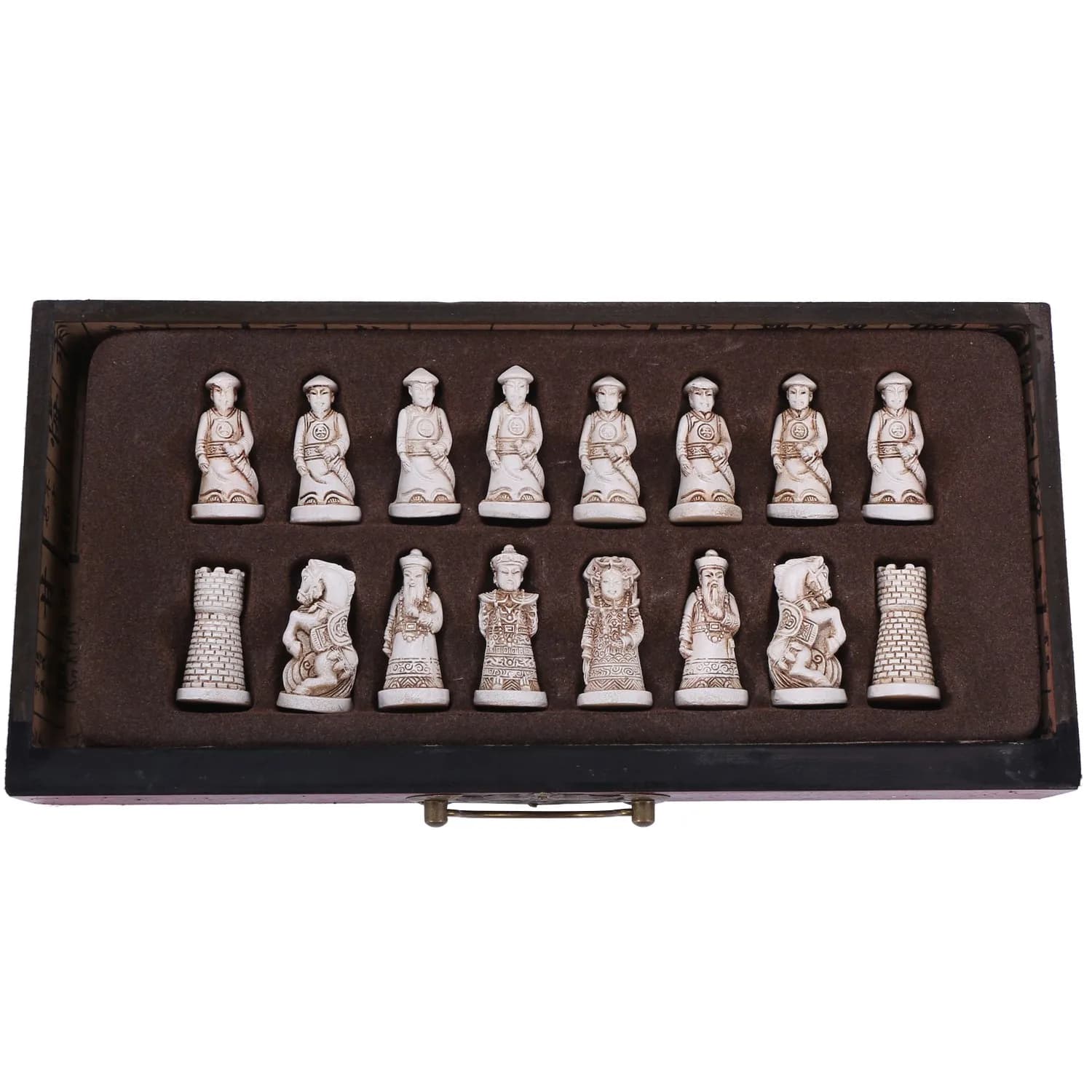 L79A 32 Pz/set Tavolo di Legno Scacchi Giochi di Scacchi Cinesi Resina Vintage Da Collezione Regalo Scacchi Di Natale Di Compleanno Regali Premium
