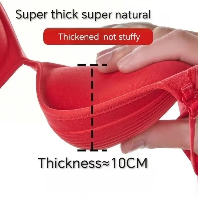 Women Ultra Thick 10cm Push Up Seamless Bras for Small Flat Chest Lift Bralette Adjustable Strap Non Slip Comfort Underwire Free