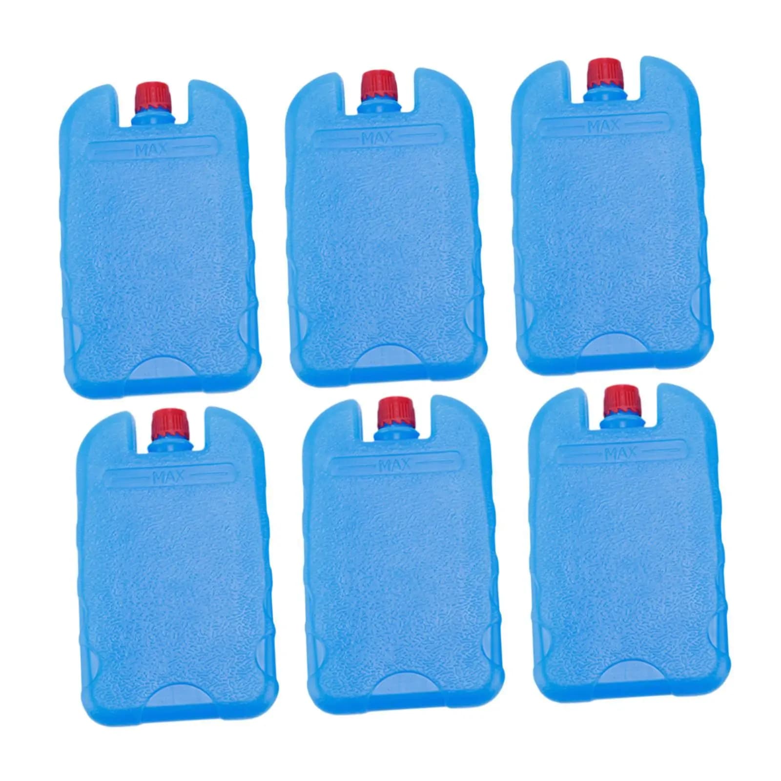 6x Ice Blocks Rectangular Lightweight Leakproof Ice Packs Lunch Box Coolers Freezer for Travel Beach Outdoor Camping Fishing