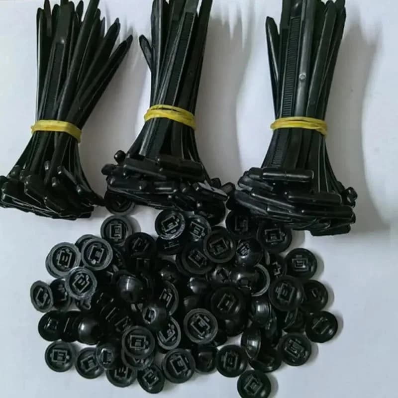 60 Pezzi Fascette Universali in Nylon con Fibbia, Cinghie di Fissaggio Automatico, Clip per Cavi, Fascette Autobloccanti in Nylon Resistenti, Supporto per Fascette