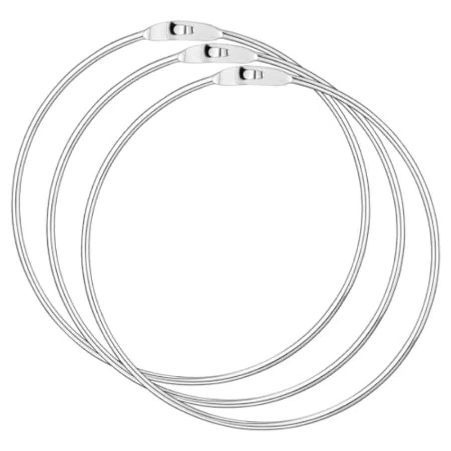 Zonon Pack Metal Rings Wrench Organizer Easy to Open and Close Heavy Duty for Bib Vests Craft Index Card Dream Catcher Key