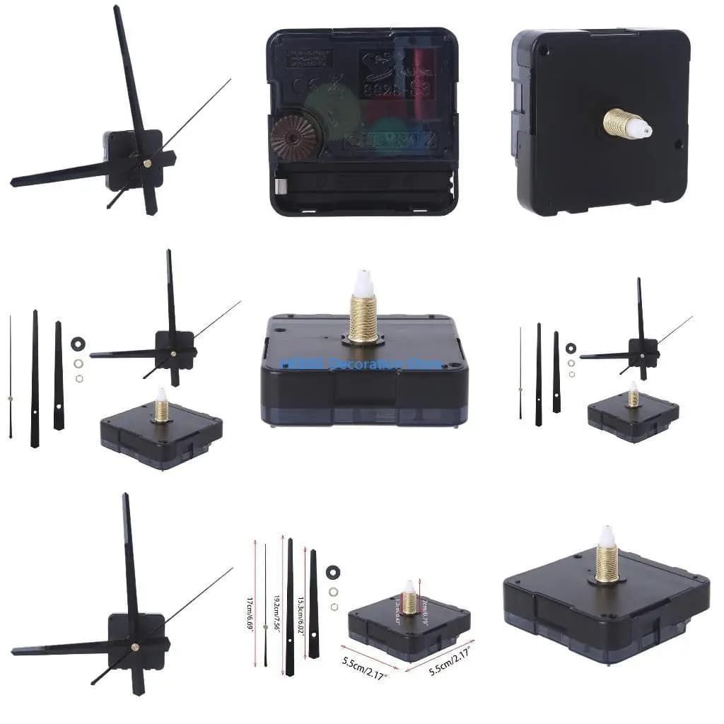 B0KC DIY Wall Clock Movement Mechanism with Hands Long Shaft Repair Parts