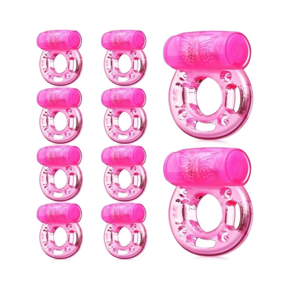 Anello vibrante per pene Anello per pene in silicone con stimolatore del clitoride Giocattoli sessuali intimi Anello per vibratori più forti a lunga durata