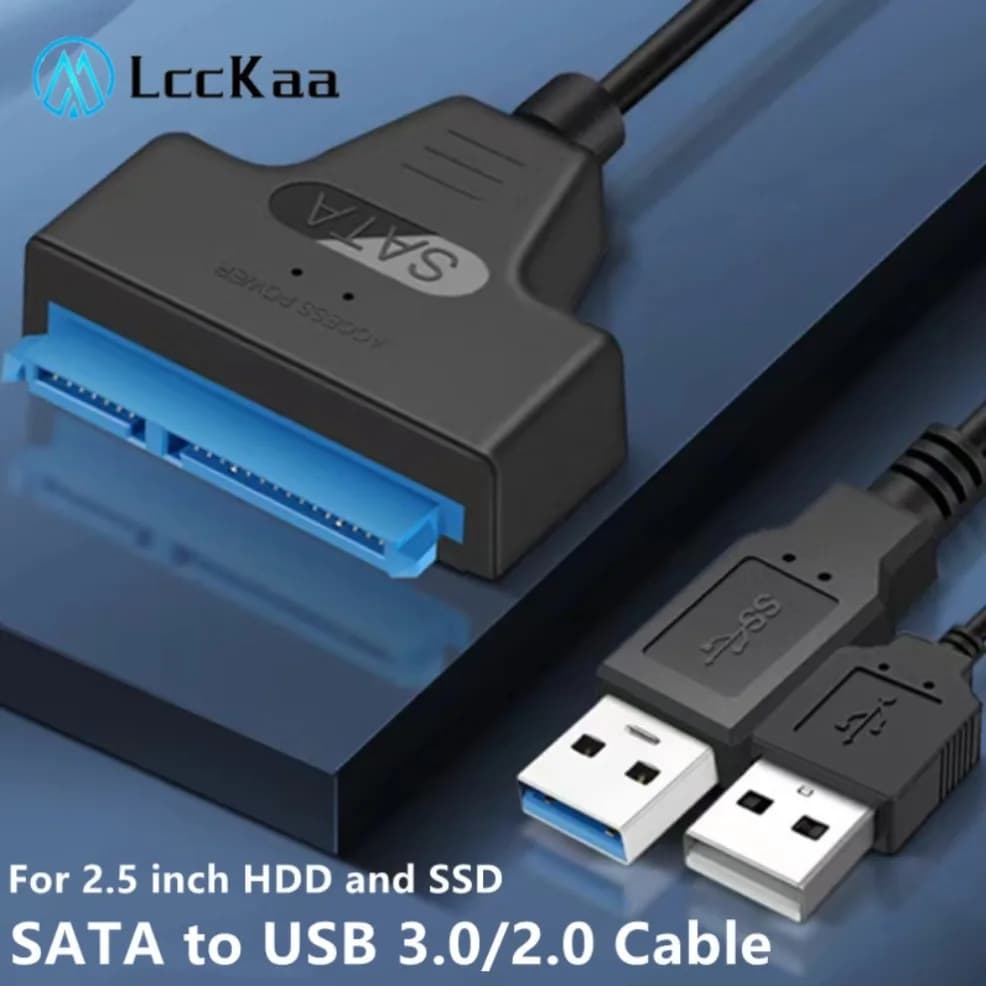 Cavo da SATA a USB Cavo USB 3.0 da USB 2.0 a SATA III fino a 6 Gbps per disco rigido SSD HDD esterno da 2,5 pollici Adattatore SATA 3 a 22 pin