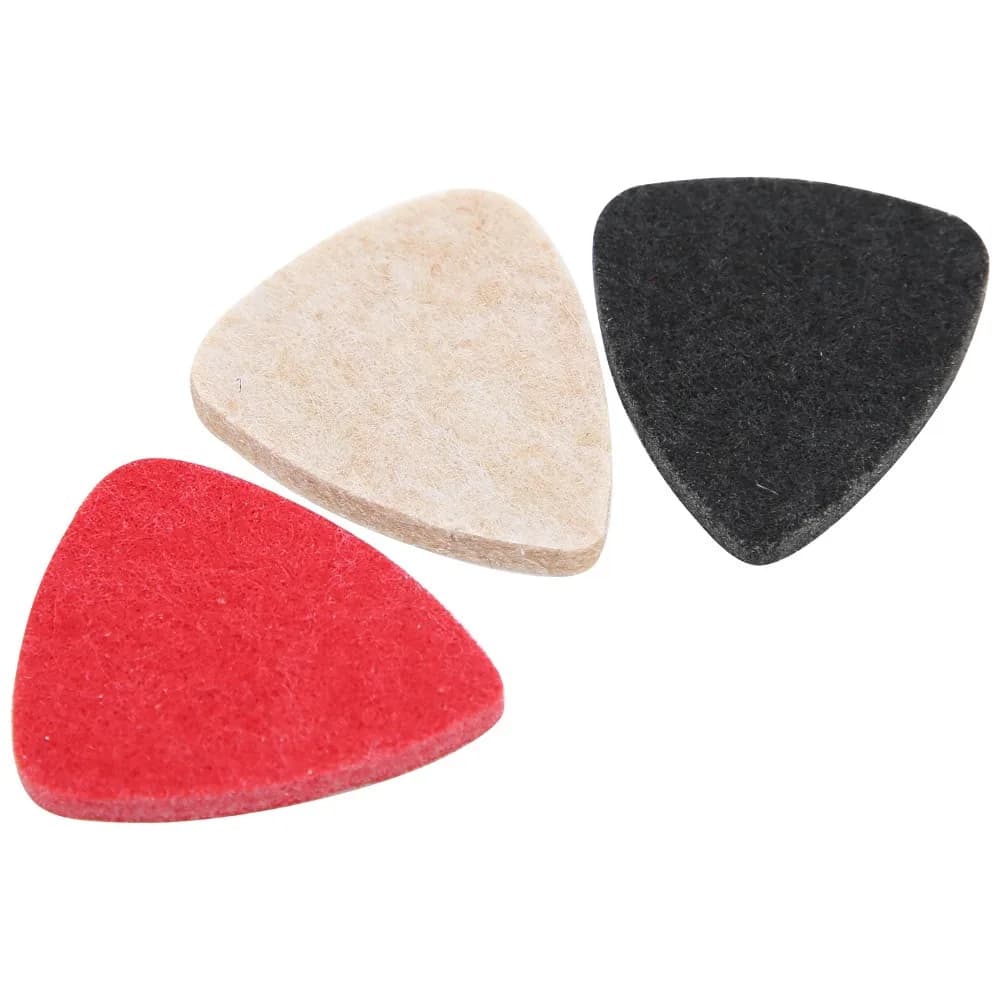3PCS Professional Wool Felt Material Felt Guitar Picks Mixed Color Ukulele Picks Guitar Picks For Practicing