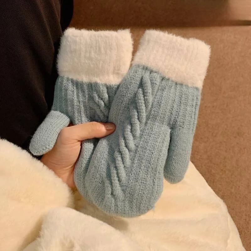 Guanti Invernali in Pile Spesso, Caldi e Impermeabili, Compatibili con Touchscreen, Carini e Dolci, Unisex, per Studenti, Scrittura e Ciclismo