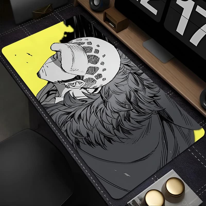 Tappetino per mouse 90x40cm One Piece Law Anime, accessori gaming, tappetino per tastiera Varmilo, tappetino da scrivania, tappetino per mouse da gaming