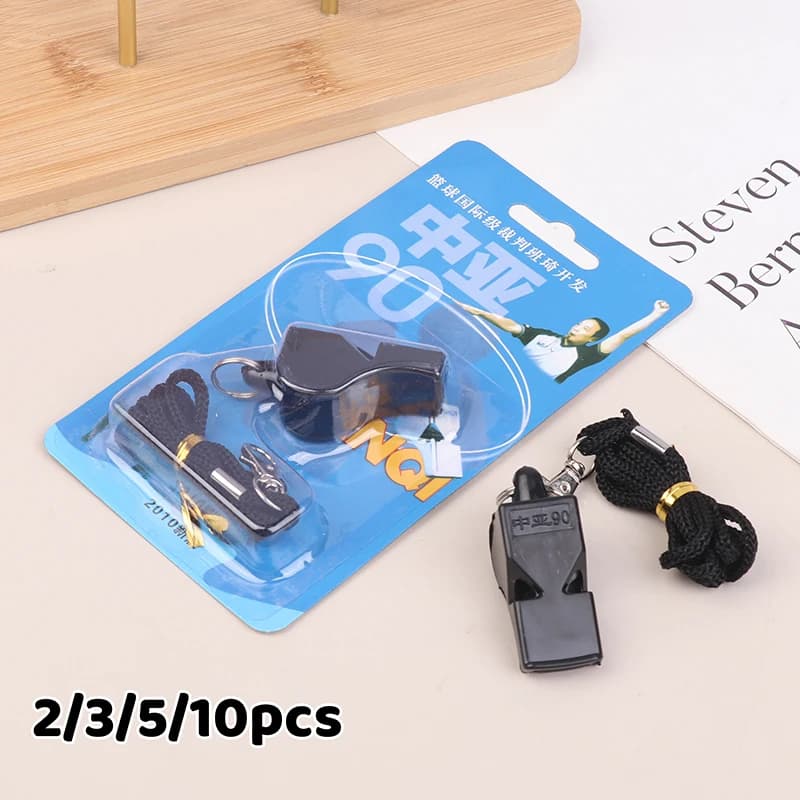 Kit of whistles from 2/3/5/10 pieces with professional crib cord for basketball, football, volleyball, futsal and handball referees