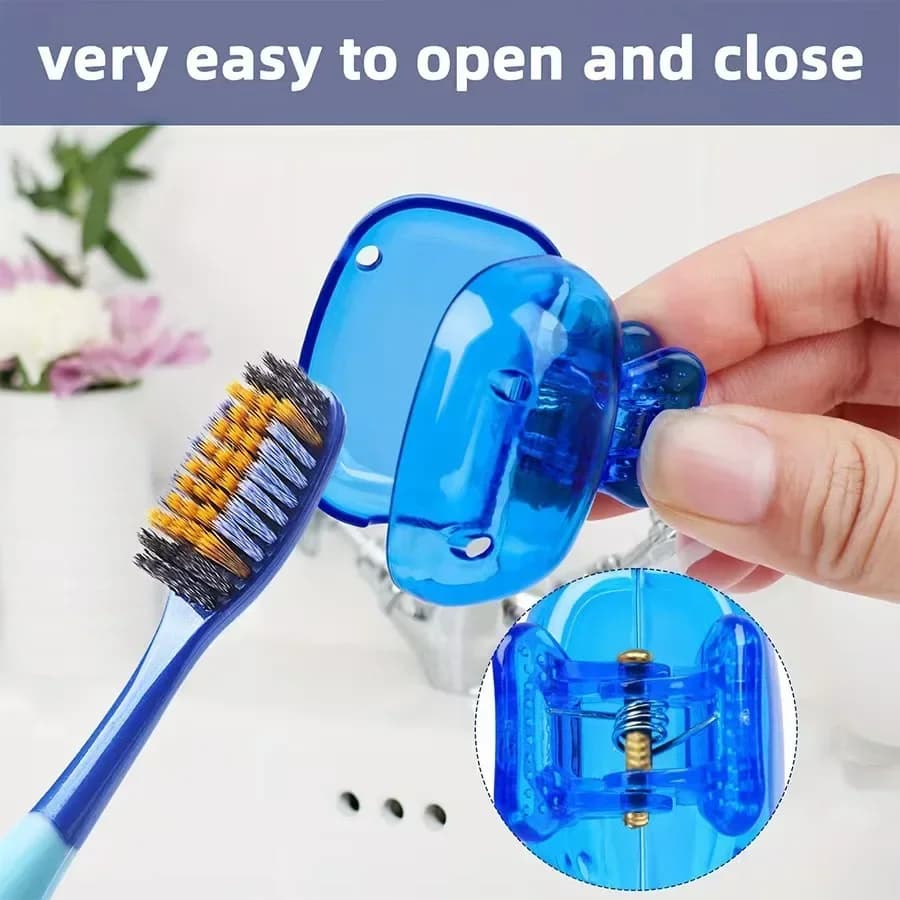 Travel toothbrush Anti-dust protection box-holder box Portable toothbrush head Clip to store toothbrush for home use-Portable