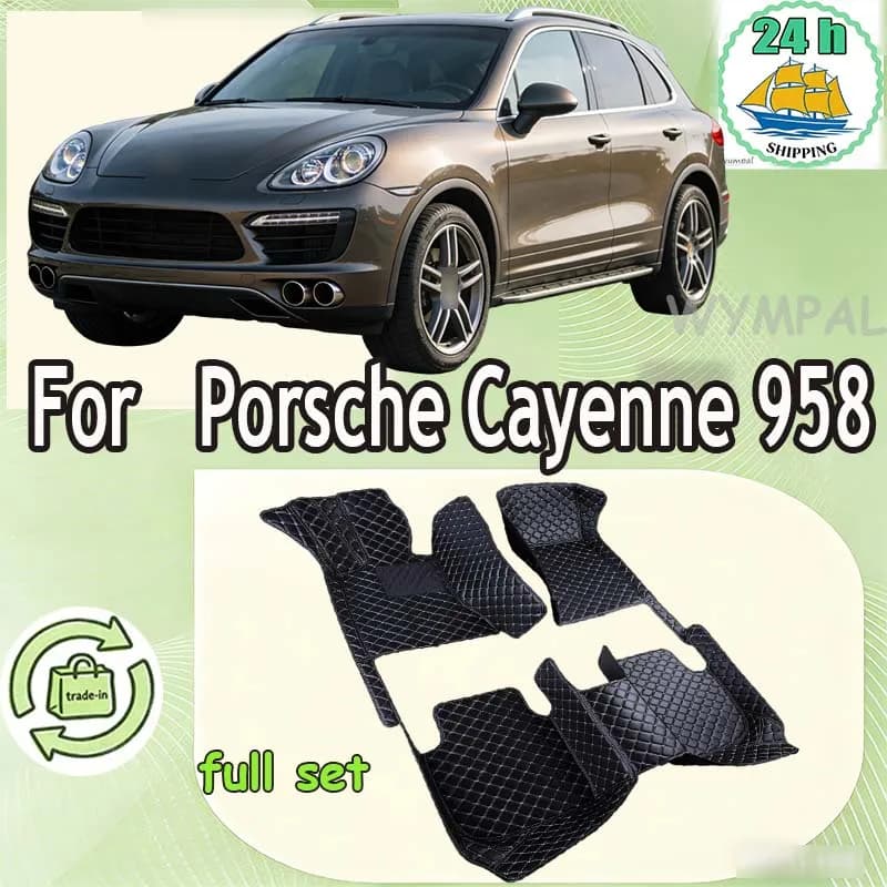 Tappetini auto personalizzati per Porsche Cayenne 958 2011 2012 2013 2014 2015 2016 2017 Tutti i modelli auto Tappeto Pedana accessori