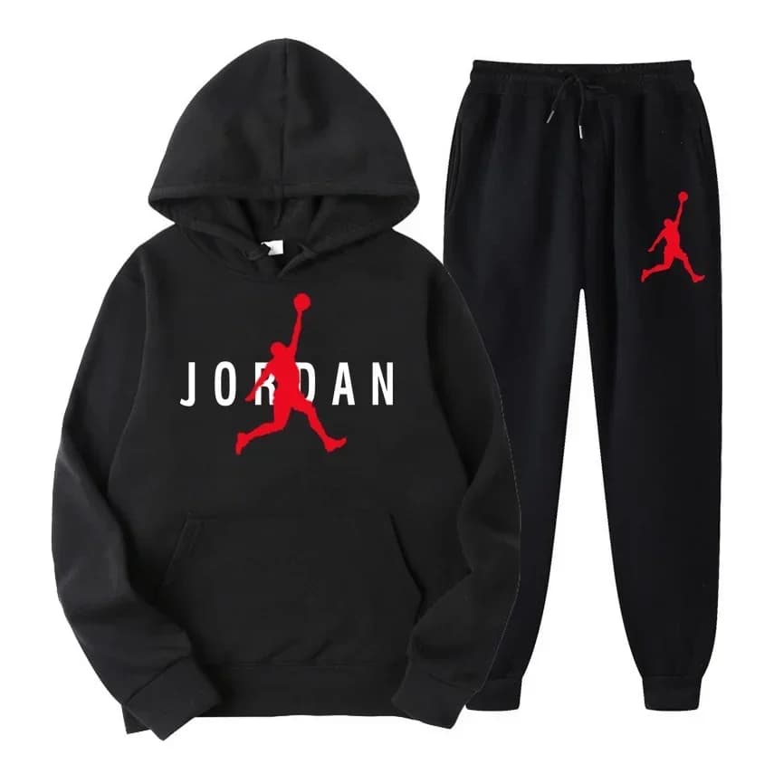 New men's suit - streetwear inspired by basketball, complete in 2 pieces, perfect for a casual look, composed of hood sweatshirts and sports pants.