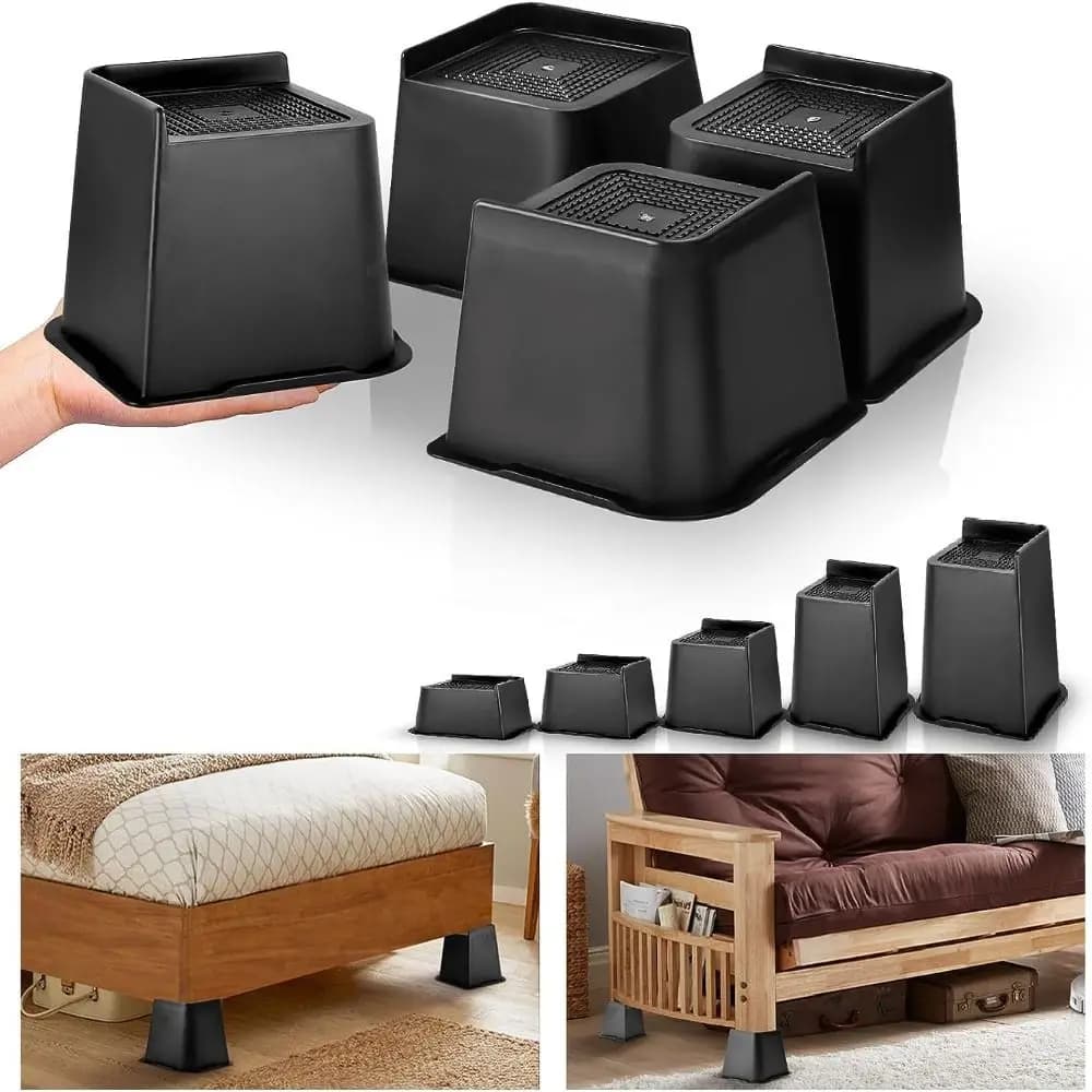 4 Pz/set 1-6 Pollici Rialzi Letto Supporto Pesante Mobili di Grandi Dimensioni Rialzi Letto Sollevatori Rialzi Divano Divano Tavolo Sedia Gamba