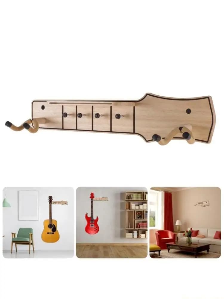 31BE Professional Guitar Display Hanger Wall Mount Modern Guitar Wall Mount Holder for Guitars and Ukuleles