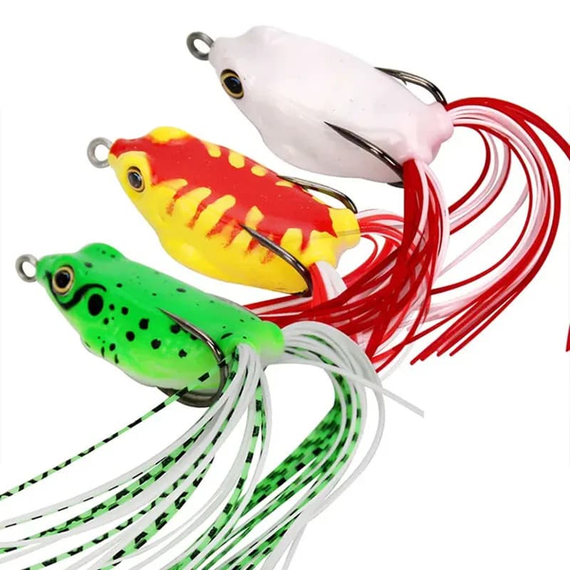 WEIHE 4cm 5.5g Frog Bait Pike Wobblers pesca soft frog fishing bait floating Lifelike soft fishing lure