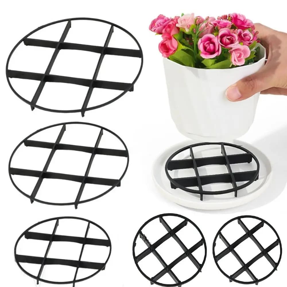 Plant Plate Flower Pot Bracket Support for Drainage Rack Anti Roasting Flower Plants Support for Plastic Plants Root Grinding Prevention