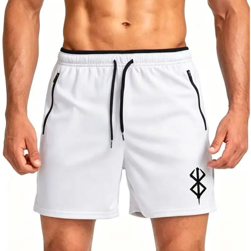 Men's Lightweight Mesh Sports Shorts Printed Elastic Drawstring for Fitness Jogging Gym Workout Casual Summer Sports Shorts