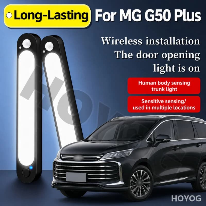 For MG G50 Plus 2024-2026 Car Boot Light LED Lamp Motion Sensor Magnetic USB Rechargeable Trunk Cargo Light MPV Night Driving