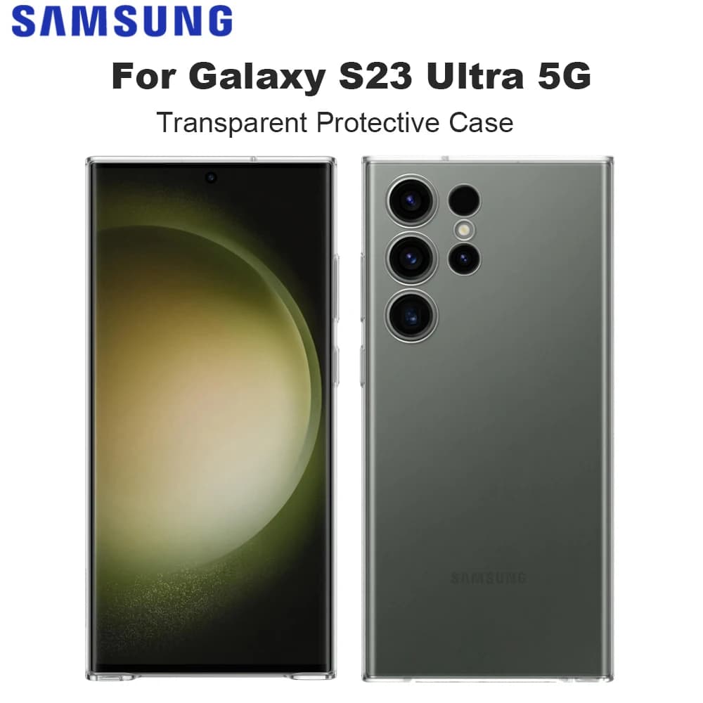 For Samsung Clear Smartphone Case EF-QS918 for Galaxy S23 Ultra S23Ultra Slim Transparent Phone Case