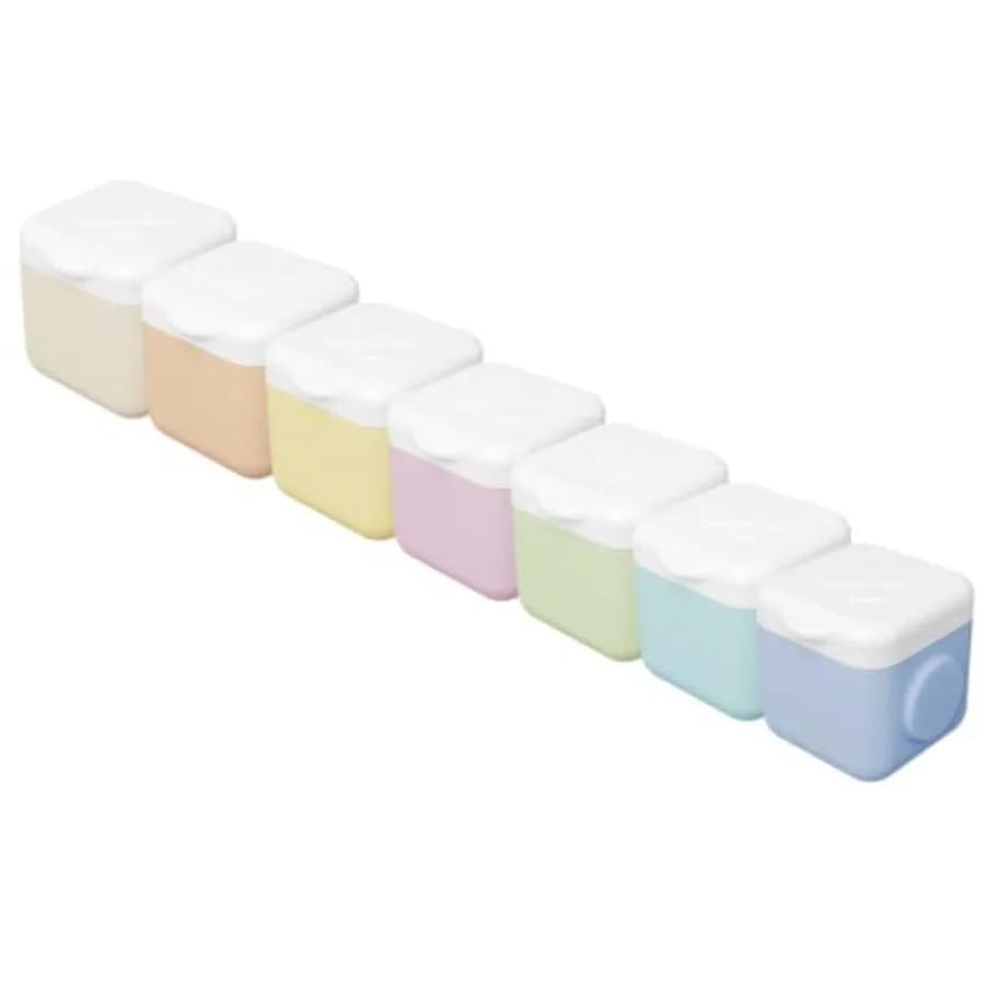 Contenitori Magnetici in Silicone Equadose, Organizzatore Modulare per Integratori e Viaggi, Barattoli Riutilizzabili in Silicone Morbido per Vitamine