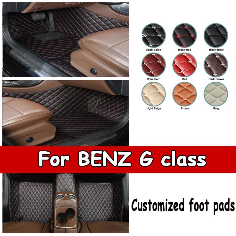 Tappetini auto per BENZ classe G (Quattro porte) W463 2010 2011 2012 2013 2015 2016 2017 2018 Tappetini auto personalizzati