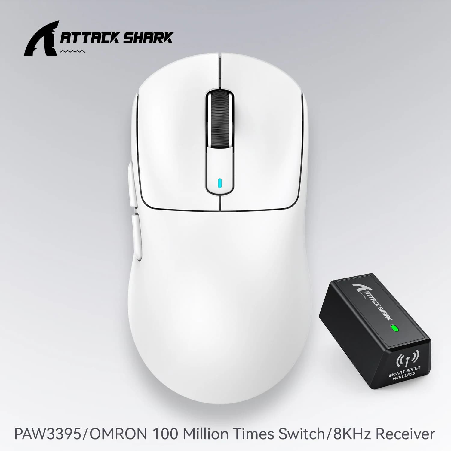 Attack Shark X3 Bluetooth Mouse 49g PixArt leggero PAW3395 26000dpi 650IPS connessione Tri-Mode Mouse da gioco Macro