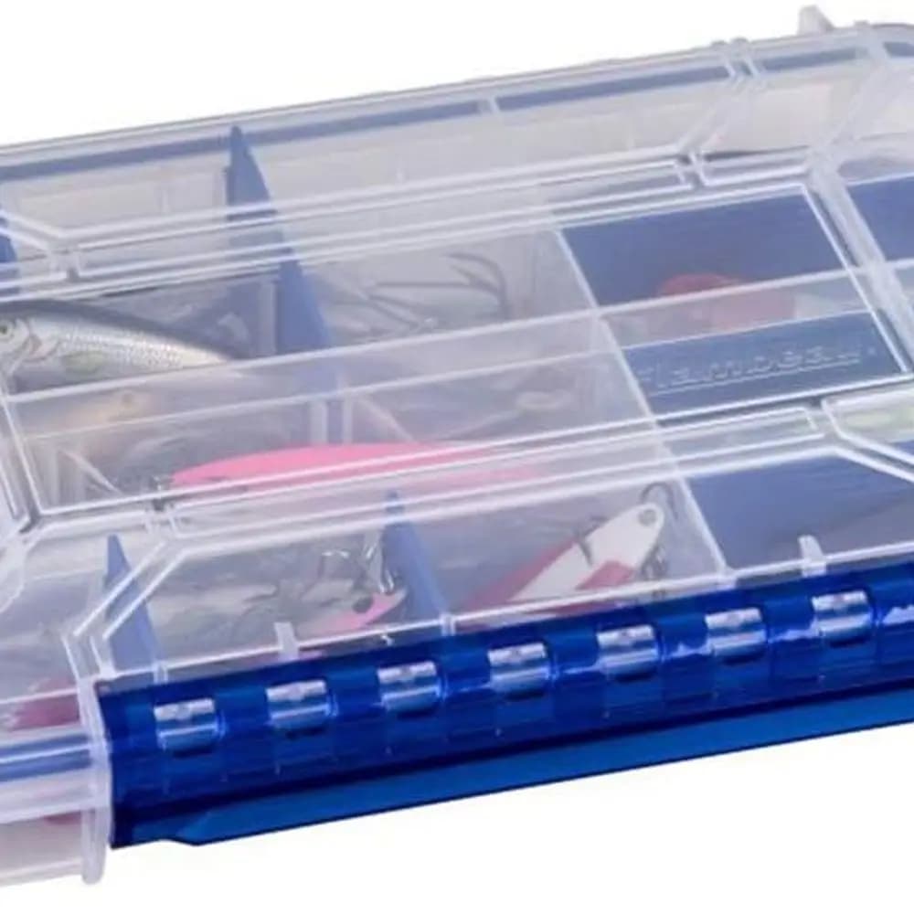 Waterproof fishing equipment box with 11 dividers, 16 compartments and anti-rust protection