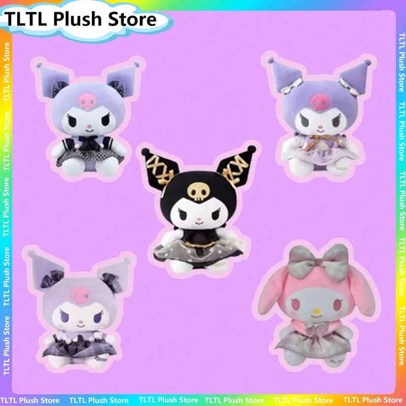 Peluche Originale Aoger Sanrio Kuromi Melody, Giocattolo Cartoon Carino Kawaii, Bambola Morbida Imbottita, Cuscino per Bambini, Regalo di Compleanno