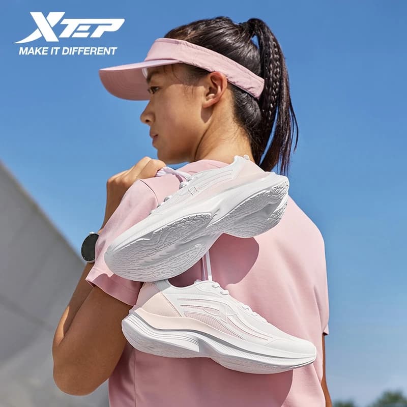 Xtep Running Shoes Women's Shoes Summer Breathable Mesh Lightweight Shock Absorbent Sports Jump Rope 874218110109